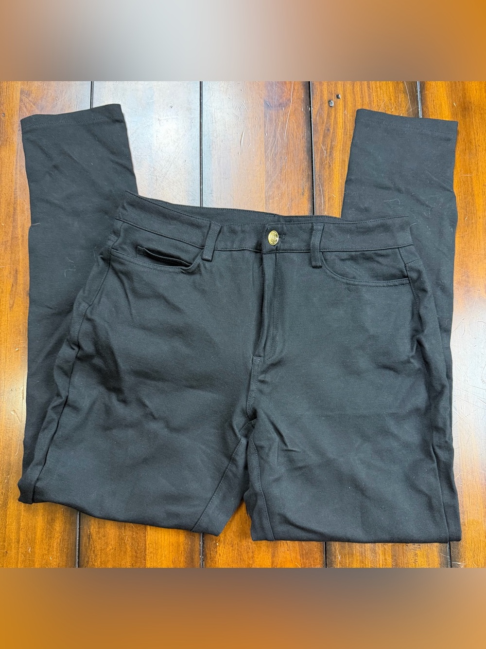 Michael Kors Black Flat-Front Stretch Jeggings
